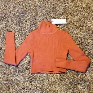 🌺 3/$35 Rose gold, Cropped Turtle Neck